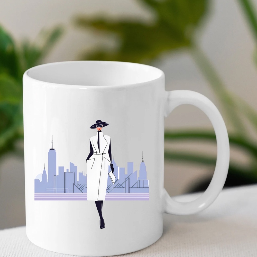 Chic Fashion Illustration Mug